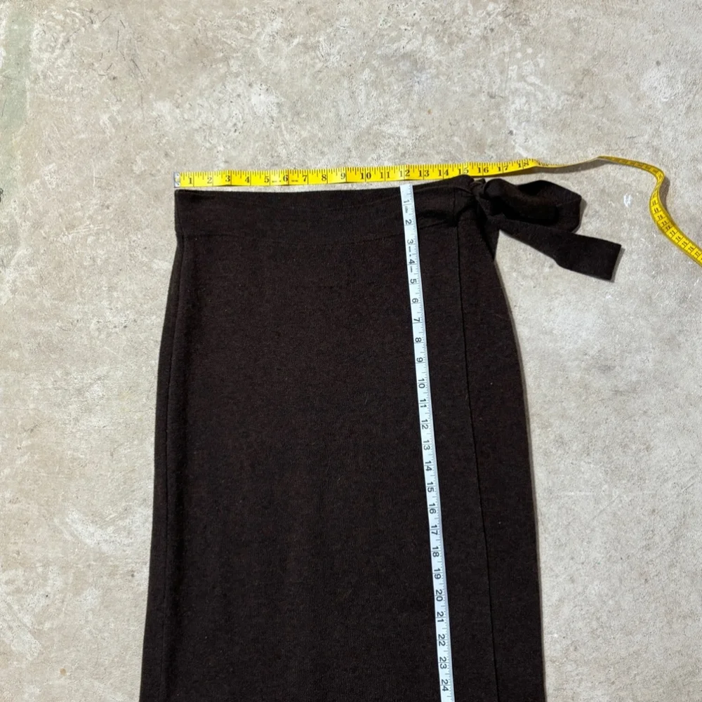 Nice Things Paloma S Skirt Women’s Large Brown Midi Maxi Wool Blend Faux Wrap